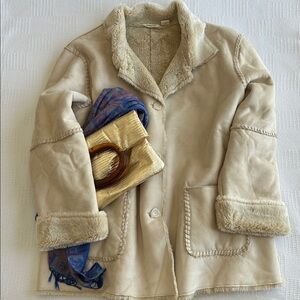 St. John’s Bay Lush faux fur/suede Coat 
Size 3X